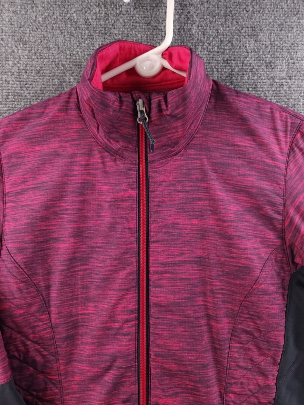 Icebreaker Merino Women Purple Black Full Zip Jacket Small Performance
